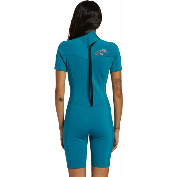 2025 Billabong Kvinder Foil 2mm Back Zip Shorty Våddragt ABJW500112 - Marine